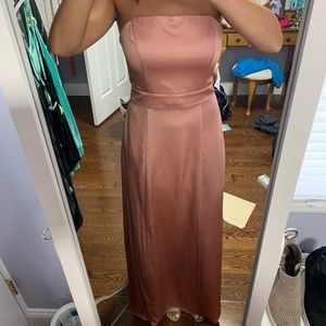 Fame and Partners Strapless A-Line Dress. Color: Blush. Size: 6.